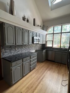 kitchen cabinets painted gray 