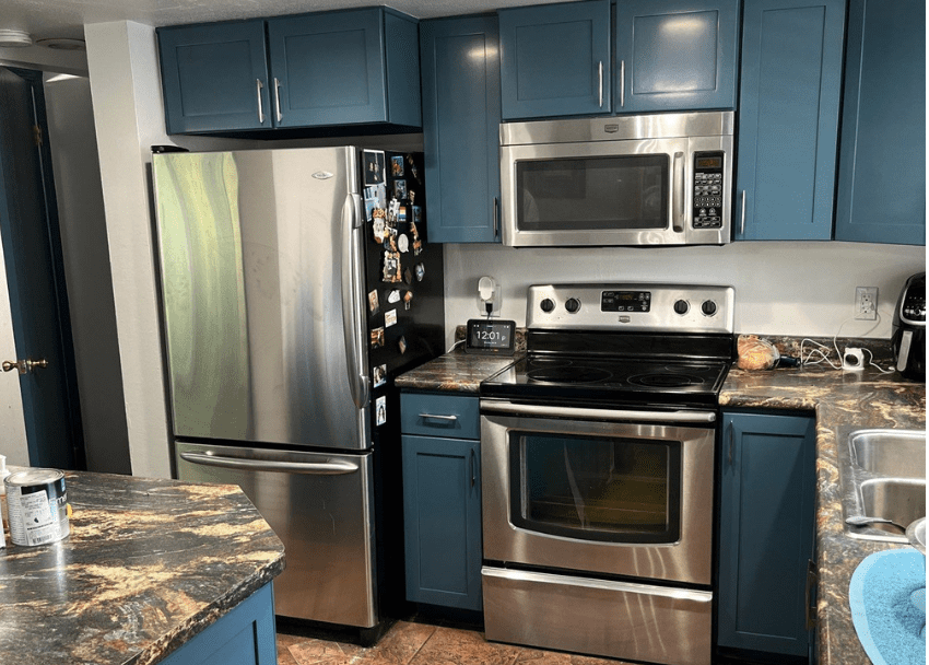 kitchen cabinets painted dark night